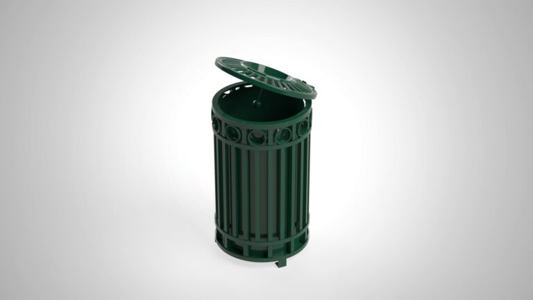 Green Trash Can